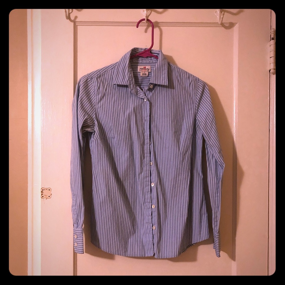 Classic J. Crew Striped Button-Down